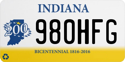 IN license plate 980HFG