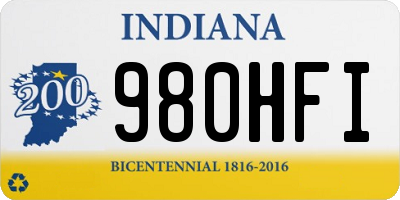 IN license plate 980HFI