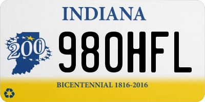 IN license plate 980HFL