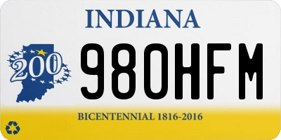 IN license plate 980HFM