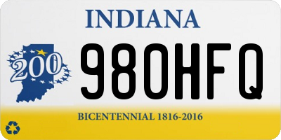 IN license plate 980HFQ