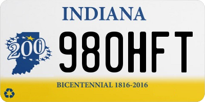 IN license plate 980HFT