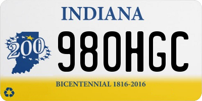 IN license plate 980HGC