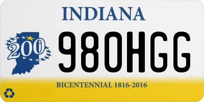 IN license plate 980HGG