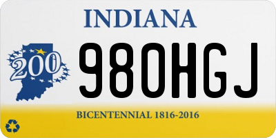 IN license plate 980HGJ