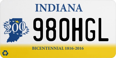 IN license plate 980HGL