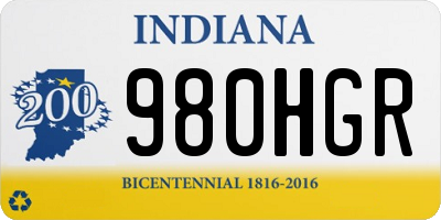 IN license plate 980HGR