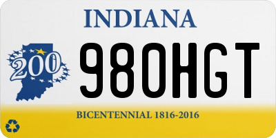 IN license plate 980HGT