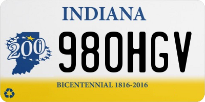 IN license plate 980HGV