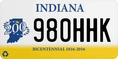 IN license plate 980HHK