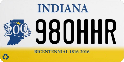 IN license plate 980HHR