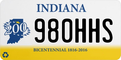 IN license plate 980HHS