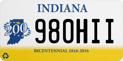 IN license plate 980HII