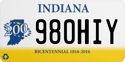 IN license plate 980HIY