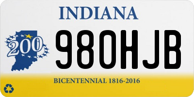 IN license plate 980HJB