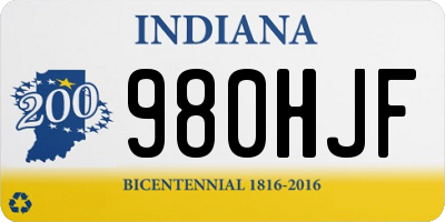 IN license plate 980HJF