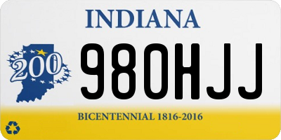 IN license plate 980HJJ