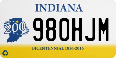 IN license plate 980HJM