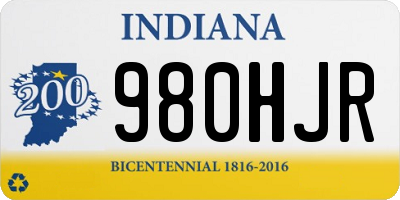IN license plate 980HJR