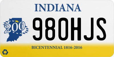 IN license plate 980HJS