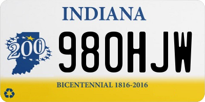 IN license plate 980HJW
