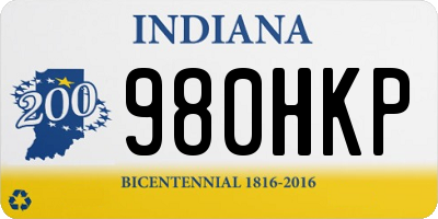 IN license plate 980HKP