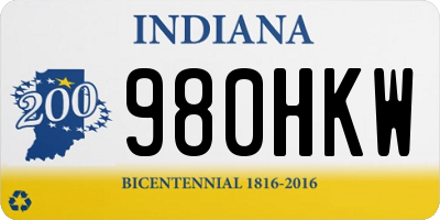IN license plate 980HKW