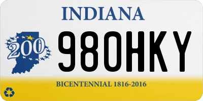 IN license plate 980HKY