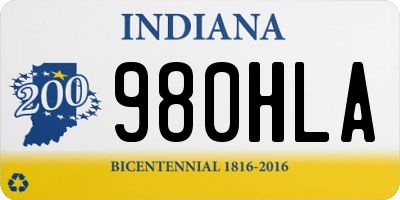 IN license plate 980HLA