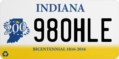 IN license plate 980HLE