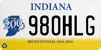 IN license plate 980HLG