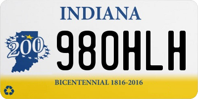 IN license plate 980HLH