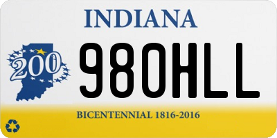 IN license plate 980HLL