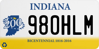 IN license plate 980HLM