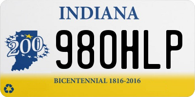 IN license plate 980HLP