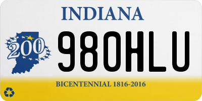 IN license plate 980HLU