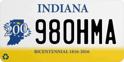 IN license plate 980HMA