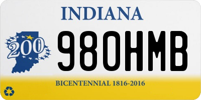 IN license plate 980HMB