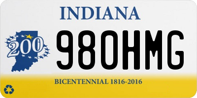 IN license plate 980HMG