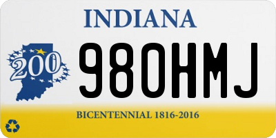 IN license plate 980HMJ
