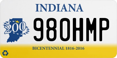IN license plate 980HMP