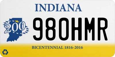 IN license plate 980HMR