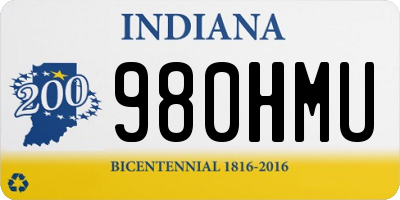 IN license plate 980HMU