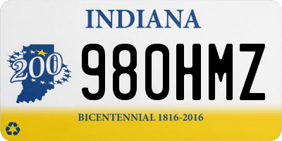 IN license plate 980HMZ