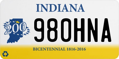 IN license plate 980HNA