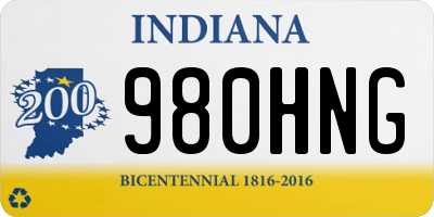 IN license plate 980HNG