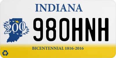 IN license plate 980HNH