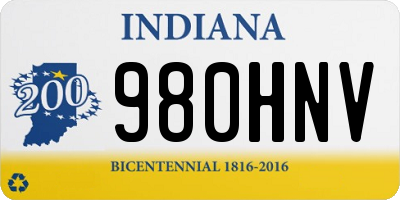 IN license plate 980HNV