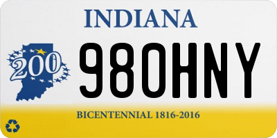 IN license plate 980HNY