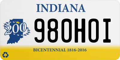 IN license plate 980HOI